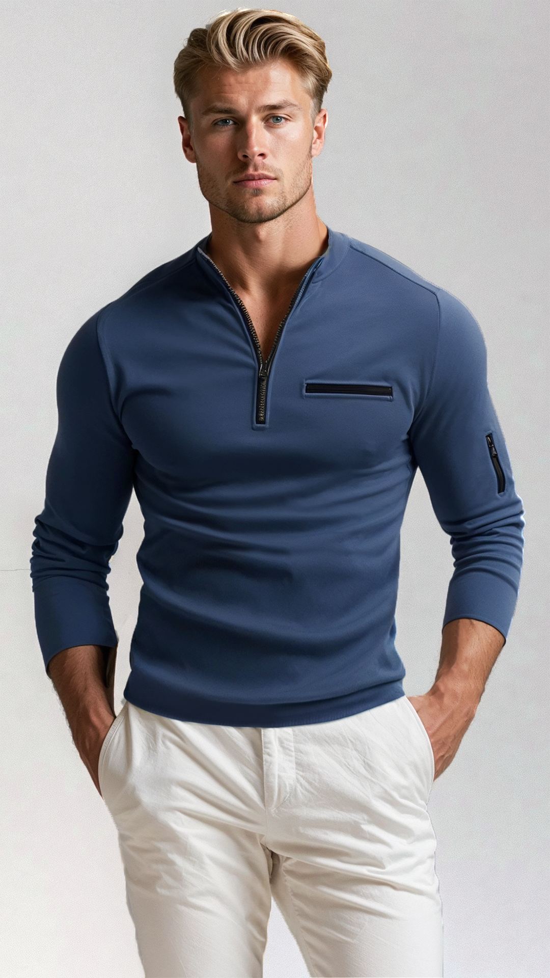 Luxe Quarter-Zip Polo