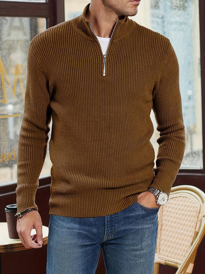 Alpha Zip Trui – Elegante en Comfortabele Pullover | Made Gents