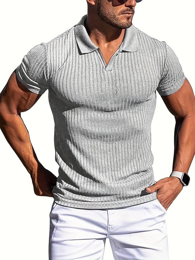 Made Gents | Ribbed Slim Fit Polo-Shirt