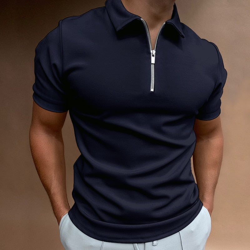 Zip-Up Polo