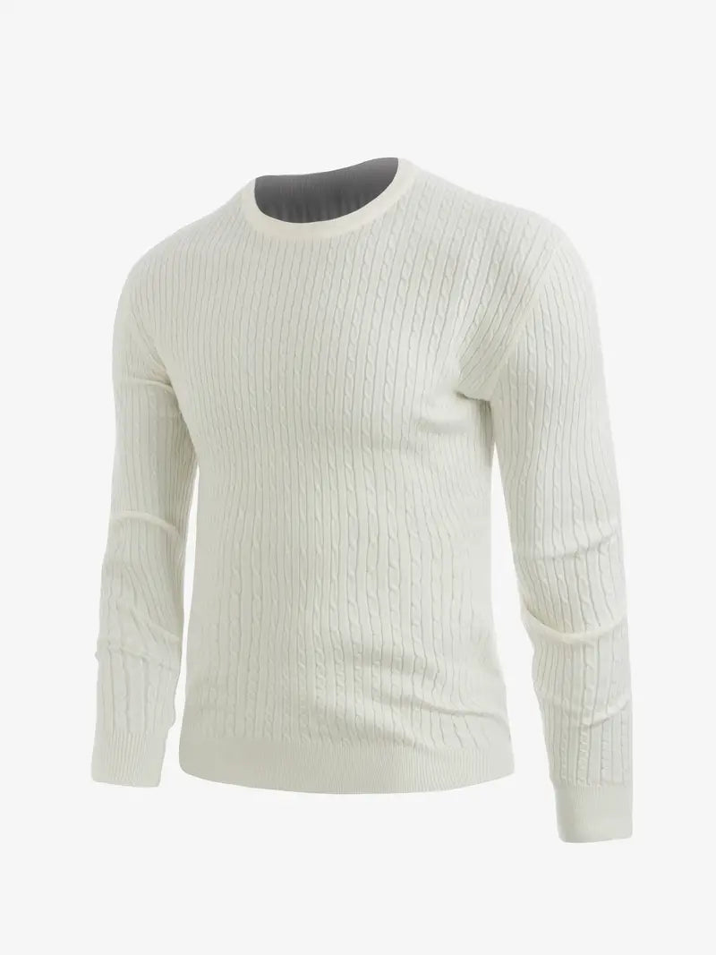 Carlos Elegante Sweater – Tijdloze Elegantie in Wit | Made Gents