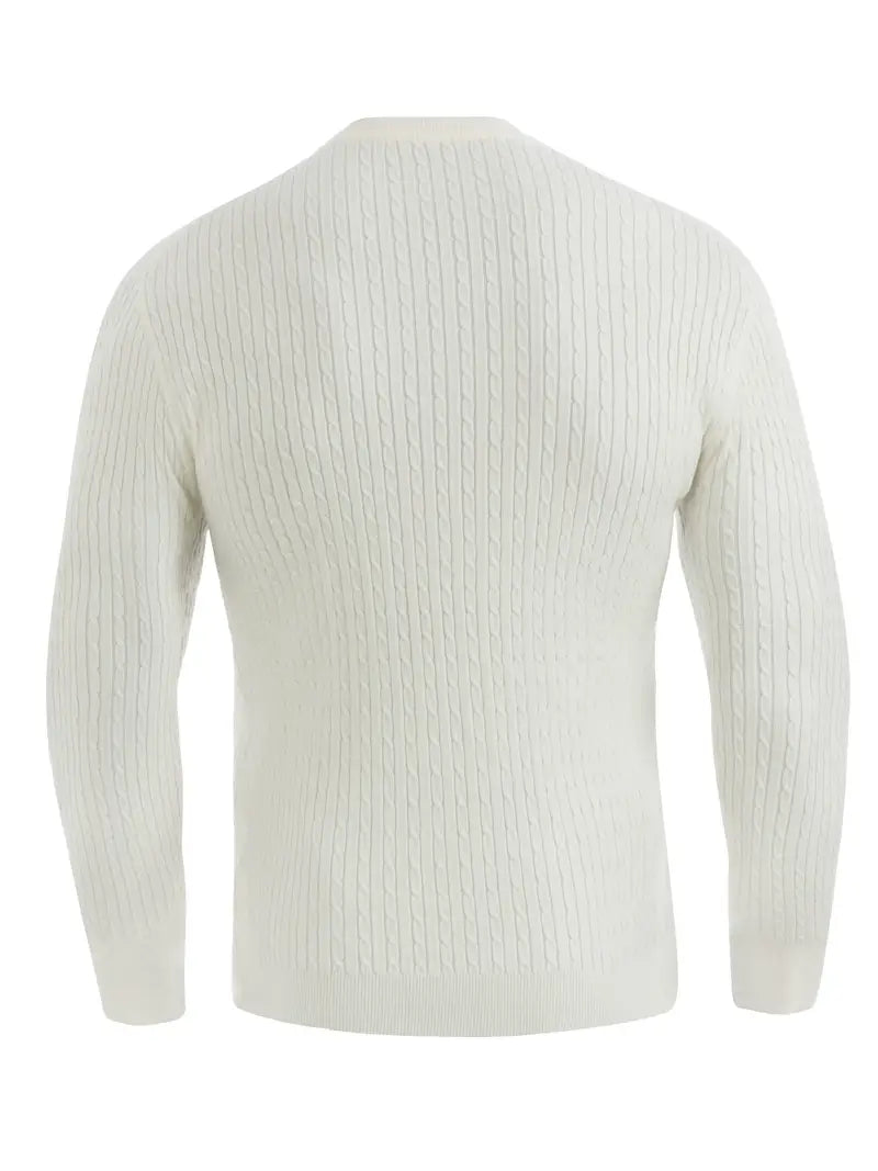 Carlos Elegante Sweater – Tijdloze Elegantie in Wit | Made Gents