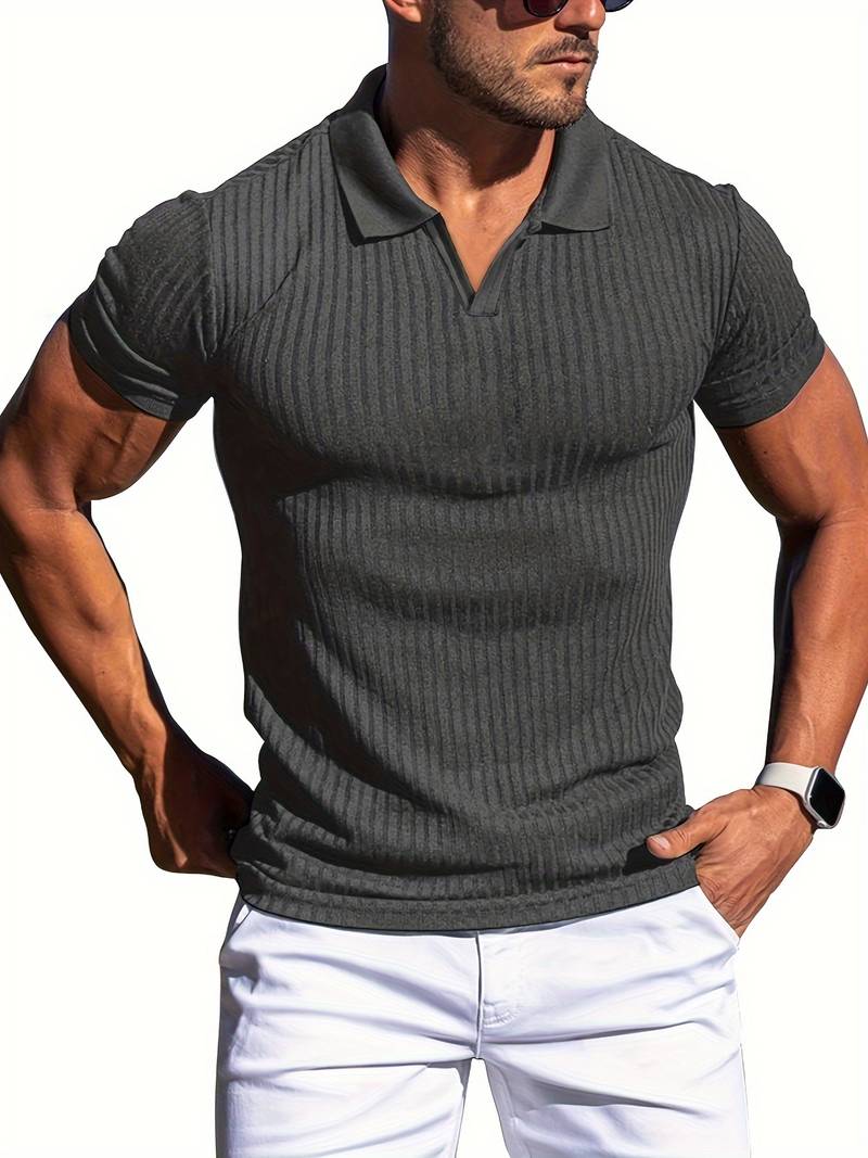 Made Gents | Ribbed Slim Fit Polo-Shirt