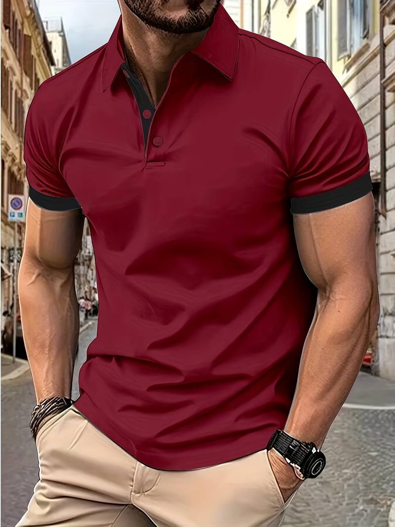 MADE GENTS | V-Neck Summer Polo | 50% Korting!